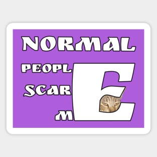 Normal People Scare Me With Peeking Cat Magnet